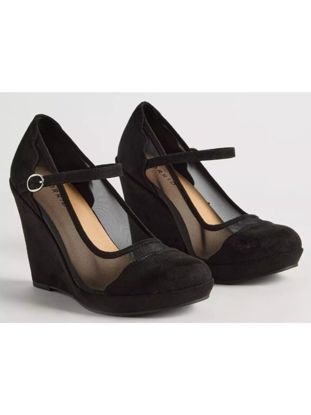 Torrid Mesh Platform Wedge Size 10 Extra Wide Width Fairy Whimsigoth Mary Jane - Picture 2 of 9